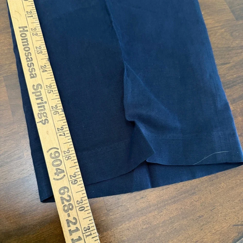 Polo Ralph Lauren Preston Fit Navy Blue Linen Silk Cotton Pants Mens 40x30